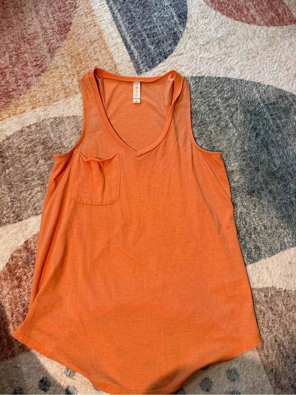 Altar'd State Orange V-Neck Pocket Tank